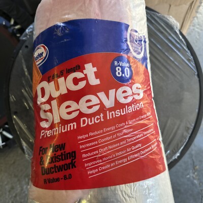 Master Flow Duct Sleeve 8  x 5 , R-Value 8.0 Premium Insulation, INSLV8R8