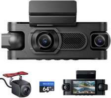 4-Channel Dash Cam Front and Rear Inside Left Right, 1080P Dash Camera for Cars,