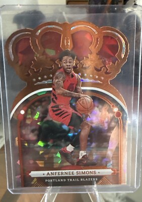 ANFERNEE SIMONS 2022-23 CROWN ROYALE BASKETBALL CRYSTAL DIE CUT