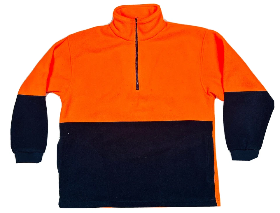 Hi-Vis Work Wear 1 X Fleece Jumper & 1 X Long Sleeve Shirt Size 2XL Orange - image 2 of 4