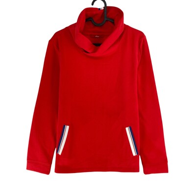 s.Oliver Women Red High Neck Jumper Sweater Size EU 40 UK 14 US 10