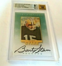 1999 SCORE INSCRIPTIONS AUTO BART STARR 2001 ORIGINALS #1/2 BGS 9 AUTO 10
