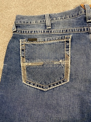 NWT Ariat M7 Mens 40x34 Slim Fit Straight Leg Denim Jeans Whiskers New 5915 - Picture 11 of 15