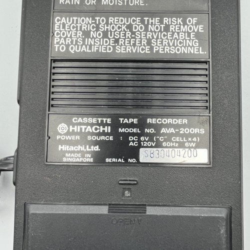 Hitachi Cassette Grabadora Reproductor de Cinta - AVA-200RS - Piezas o Reparación - Imagen 14 de 16
