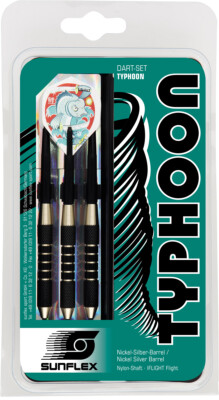 Dart-Set Typhoon Softdart Darts Soft Pfeile Etui Dartpfeile Taifun Fisch Sunflex