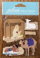 VERY RARE Jolees Nativity Scene CHRISTMAS Manger Jesus Shepard Animals Stickers