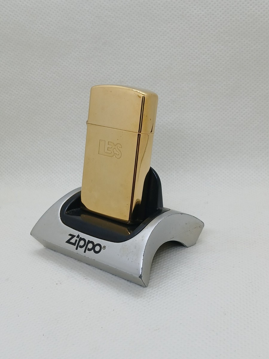 Vintage Zippo lighter 1993(32y) gold electro-plated slim set pen