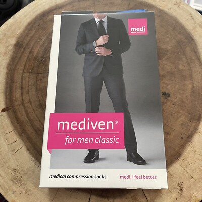 Mediven For Men 15-20 mmHg Classic Calf Compression Socks Black Closed Toe VII
