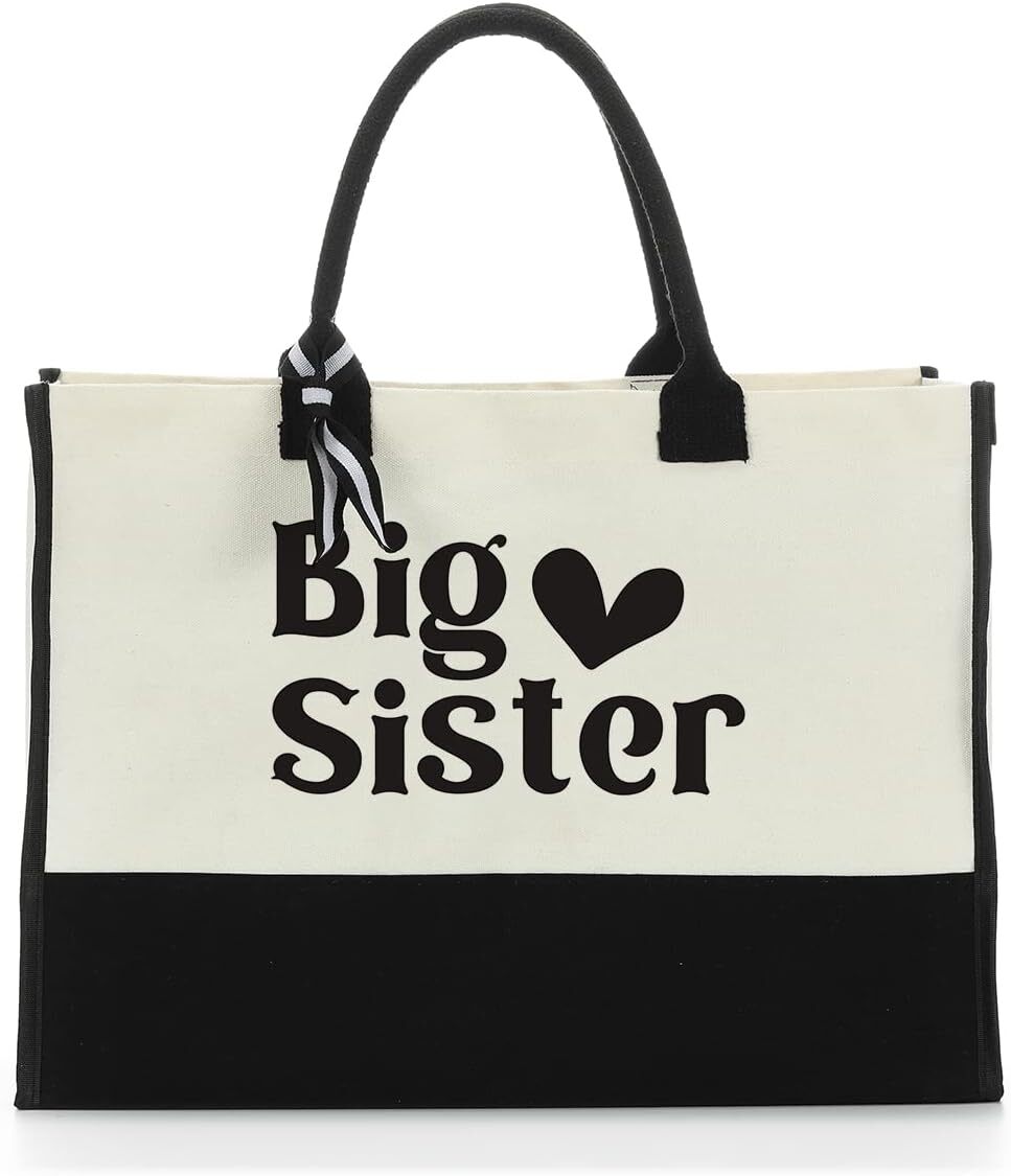 Big Sister Gift Promoted to Big Sister Handbag Reusable Tote Bag Beach