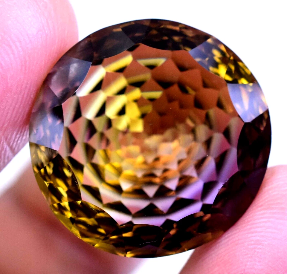 Flawless Natural Bi-Color Ametrine 24.75 Ct Round Certified Untreated Gemstone - Image 3 of 4