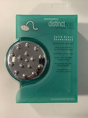 #ad Brand New Spray Sensations Distinctives Wide Spray Shower Head 6” Chrome Finish $41.99