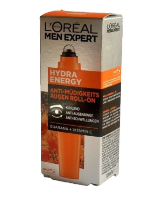6 x L`oreal Men Expert Hydra Energy Anti Müdigkeits Augen Roll-On