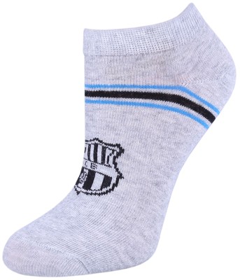 Graue Socken/Fußsocken für Jungen mit Wappen von FC Barcelona
