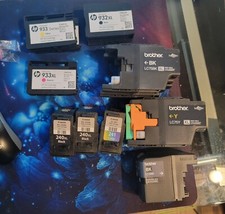 Mix lot of HP, Canon  Brothers empty ink cartridges. 15 total. Varies in sizes.