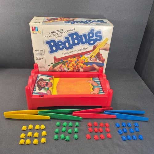 Vintage BED BUGS vibrating board game - Milton Bradley 1985 - COMPLETE