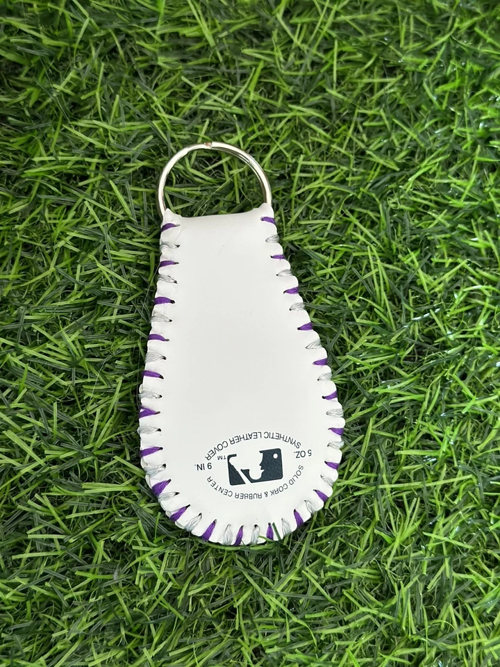 Colorado Rockies Baseball Keychain Custom MLB Purple/Silver - Image 2 of 4
