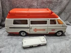 Vintage Tonka Pressed Steel Ambulance Rescue Vehicle Van Truck With CART