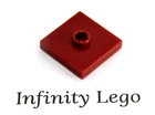 10 LEGO Dark Red Plate / Tile 2 x 2 with Centre Stud 23893 87580 (10 Pieces)