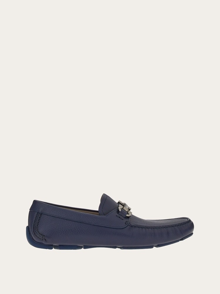 FERRAGAMO MEN'S BLUE CALF LEATHER LOAFERS MSRP $810
