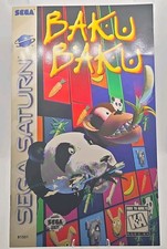 SEGA Baku Baku Sega Saturn NTSC-U Puzzle Multiplayer w/ Case And Booklet 