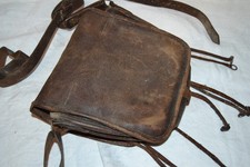 Uralte originale Jagdtasche um 1910 Leder mit Hühnergalgen