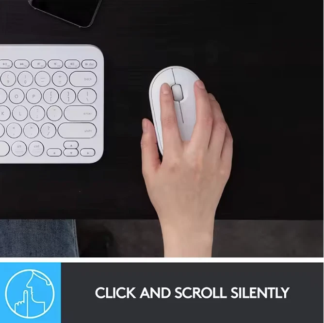 Logitech Pebble M350 Mouse Wireless Bluetooth Mini Ufficio Silenzioso Portatile - Immagine 4 di 4