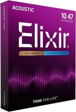 Elixir Acoustic Guitar Strings 80/20 Bronze P...