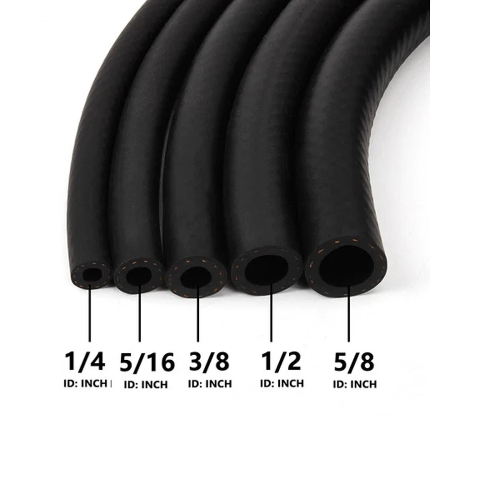 5X Manguera de línea de combustible para automóvil Goma de nitrilo NBR Manguera de empuje Flexible Trenzada Línea de gas  Foto 2 de 4