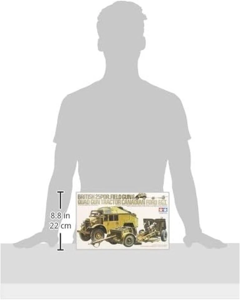 Tamiya 1/35 Military 44 BRITISH 25 PDR. Kit TRATTORE PISTOLA DA CAMPO QUAD GU... - Immagine 3 di 3