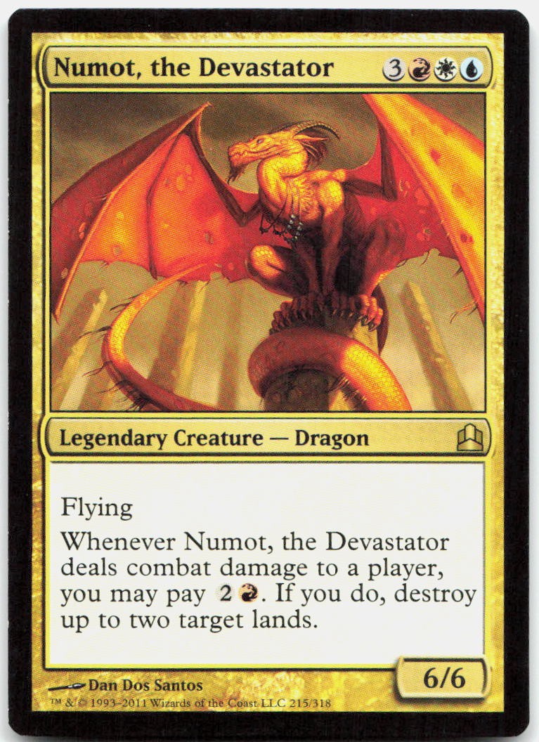 Numot, the Devastator 215 Rare Commander Magic: The Gathering Lightly Played