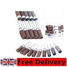 10-Piece Sanding Drums Set with Grits 180-2500 for Precision Finishing