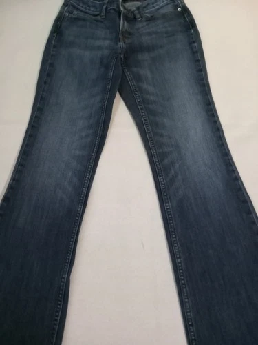 Banana Republic Womens Size 2 Straight Leg Denim Blue Jeans Stretch Pockets 