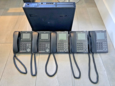 NEC 2100 PBX Phone System - With 2  DT920 and 4 IP7WW-8IPLD-C1 TEL Phones 