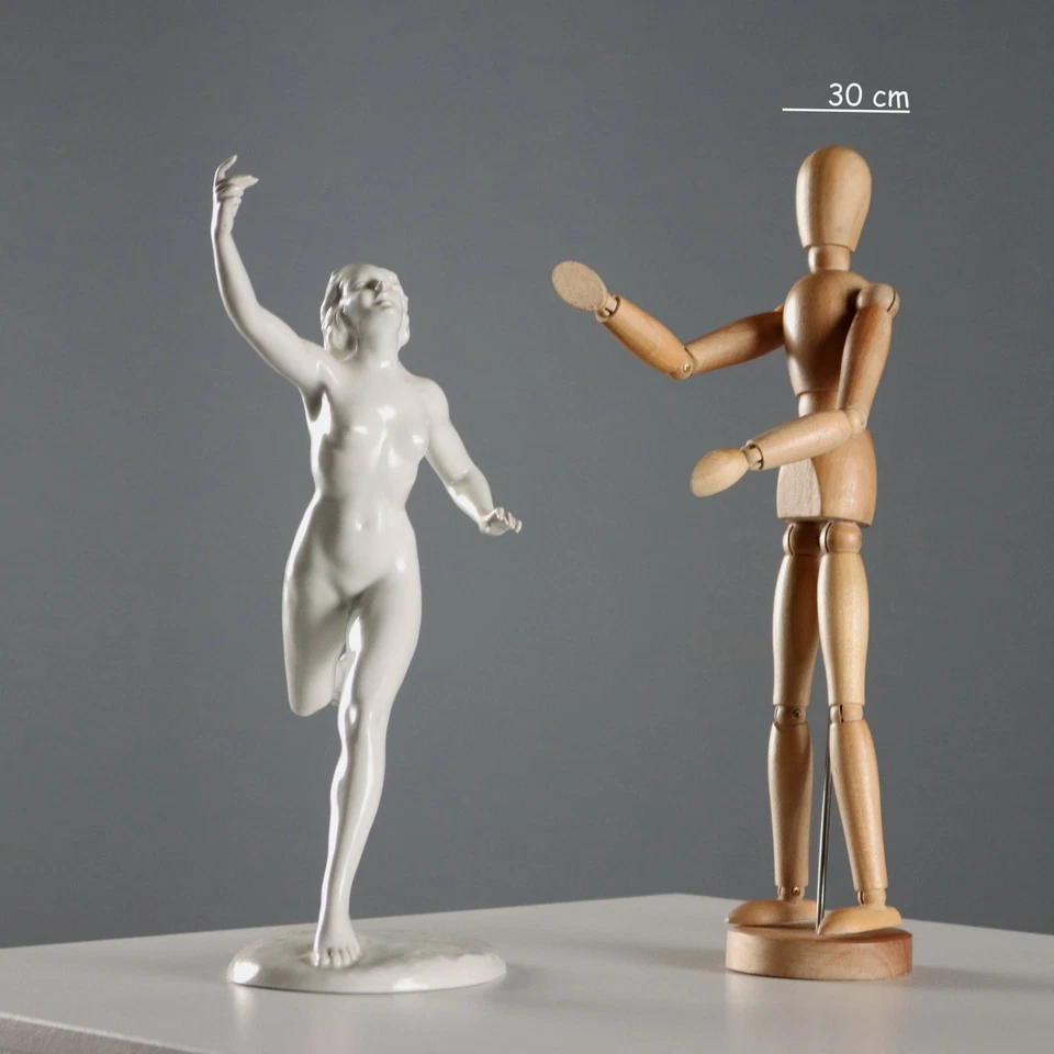 Antike Wollendorf Porzellanfigur Kurt Steiner Deutschland 1930er Jahre - Bild 2 von 4