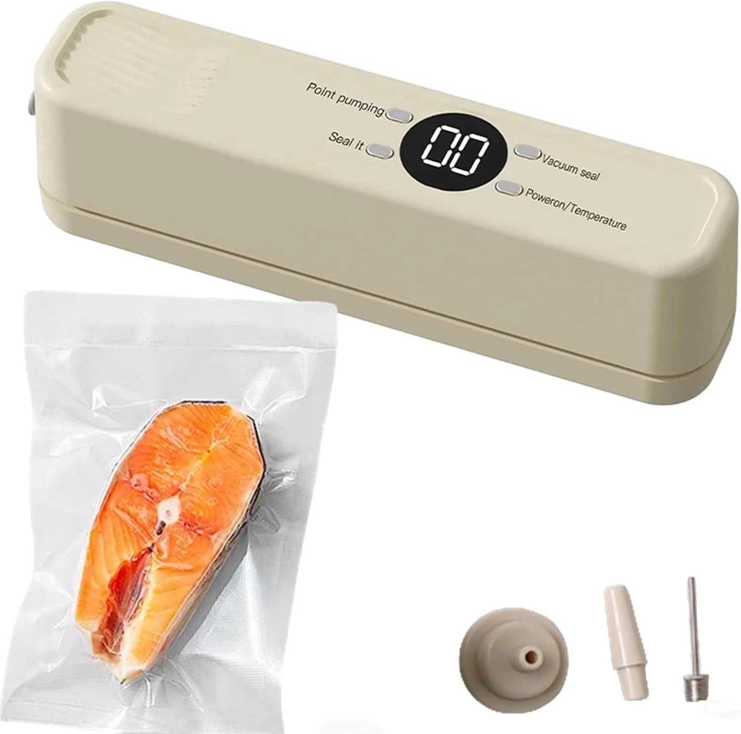Portable Vacuum Sealer for Food-Wireless 60KPA,3Temp Modes,Beige,Indoor/Outdoor
Opens in a new windo