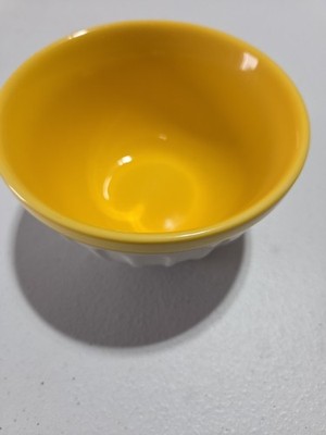 Starbucks 2007 Ribbed Ice Cream Bowl Yellow 12oz EXCELLENT  