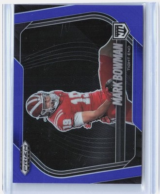 2025 Panini Prizm Black #200 Mark Bowman Prizm Blue #/199