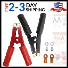 2PCS 1000A Heavy Duty Pure Copper , Car Battery Charger Alligator Clips Repla...