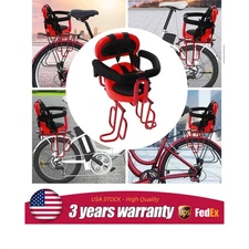 Kids Bike Seat, Portable Rear Mounted Child Bike Seat, Bike Attachment Red