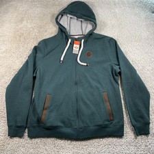 Cinch Hoodie Mens Medium Green Full Zip Lead Don  t Follow Patch Jacket