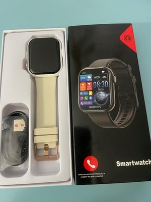 Mingdaln 2025 Smartwatch 1.85'' White Bluetooth Calls 120 Sports Modes IP68