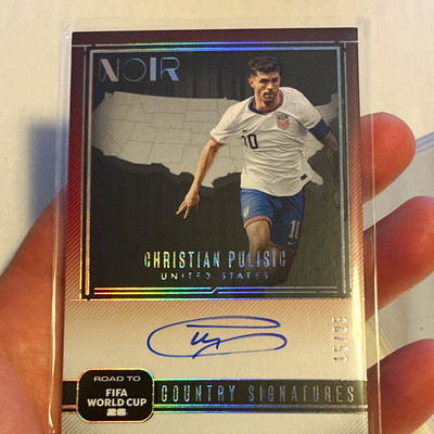 Panini 2025-26 Noir Road to FIFA World Cup Christian Pulisic #12 Auto /25 USA