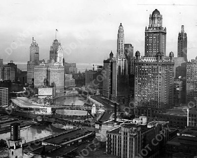 1931 Chicago Illinois Skyline Windy City Architecture Photo 8x10