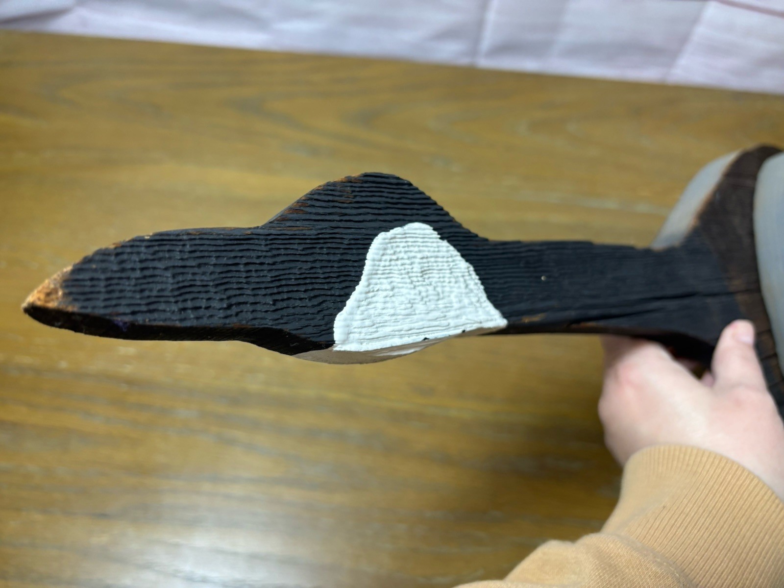 Reclaimed Vintage Reclaimed Wood Carved Flying Goose Wall Hanging