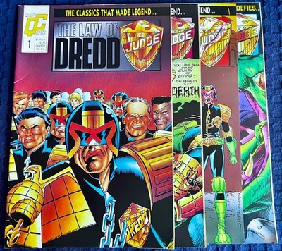 The Law of DREDD #1, 3 ,4 16. 1988-1990. **VGC - Bagged & Carded**