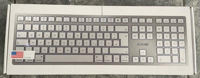 NEW SEALED - Cherry KC 6000C Wired Slim Mac Keyboard - Silver/White US