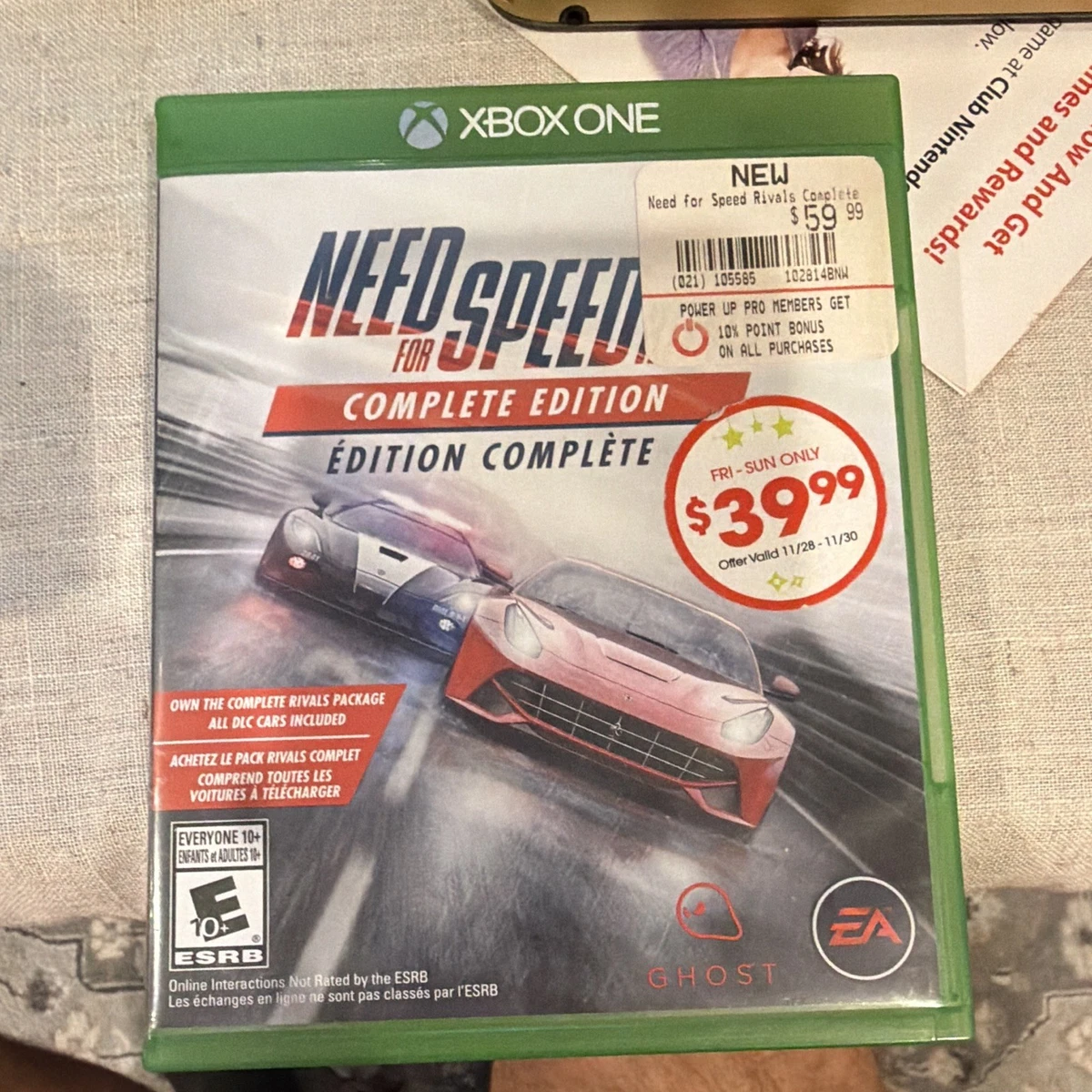 Microsoft Xbox One Racing Need for Speed Rivals Video Games for