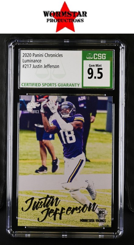 2020 Chronicles #217 Justin Jefferson Luminance CGC 9.5 .
