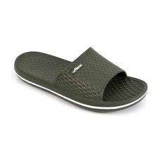 FUNKYMONKEY Men's Shower Slides, Lightweight EVA Slippers, 11, Army Green/Mb