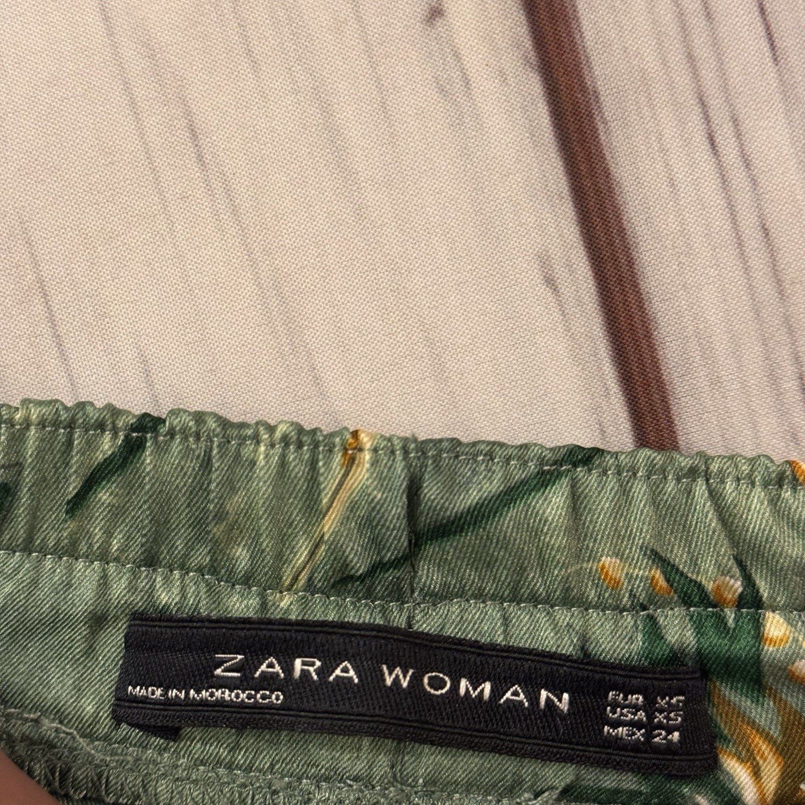 Zara Floral Wide Leg Riviera Trousers Wide Leg Flare Flared Pyjama Size XS thumbnail 6